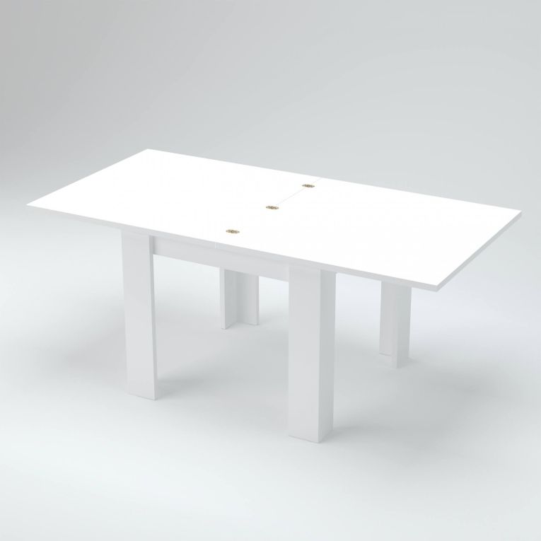 Tavolo allungabile 6-8 posti 90x90cm bianco lucido - Airin