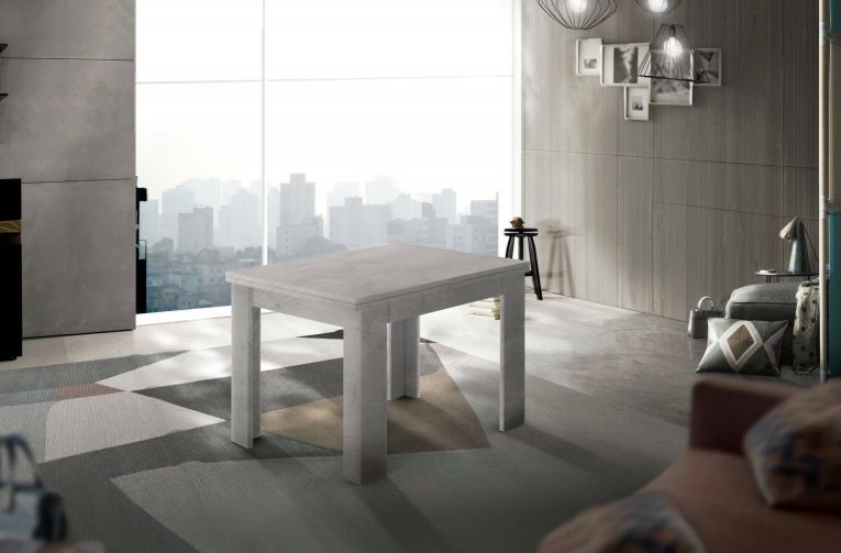 Tavolo allungabile 6-8 posti 90x90cm grigio - Airin