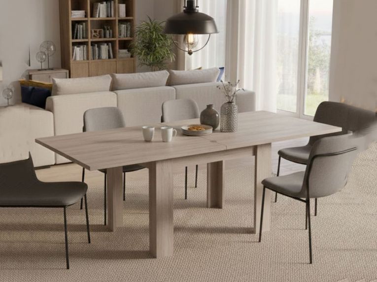 Tavolo allungabile 6-8 posti 90x90cm rovere - Airin