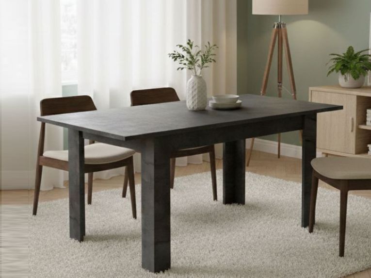 Tavolo allungabile 8-10 posti 137x90cm ardesia - Takumi