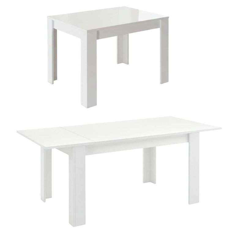 Tavolo allungabile 8-10 posti 137x90cm bianco lucido - Takumi