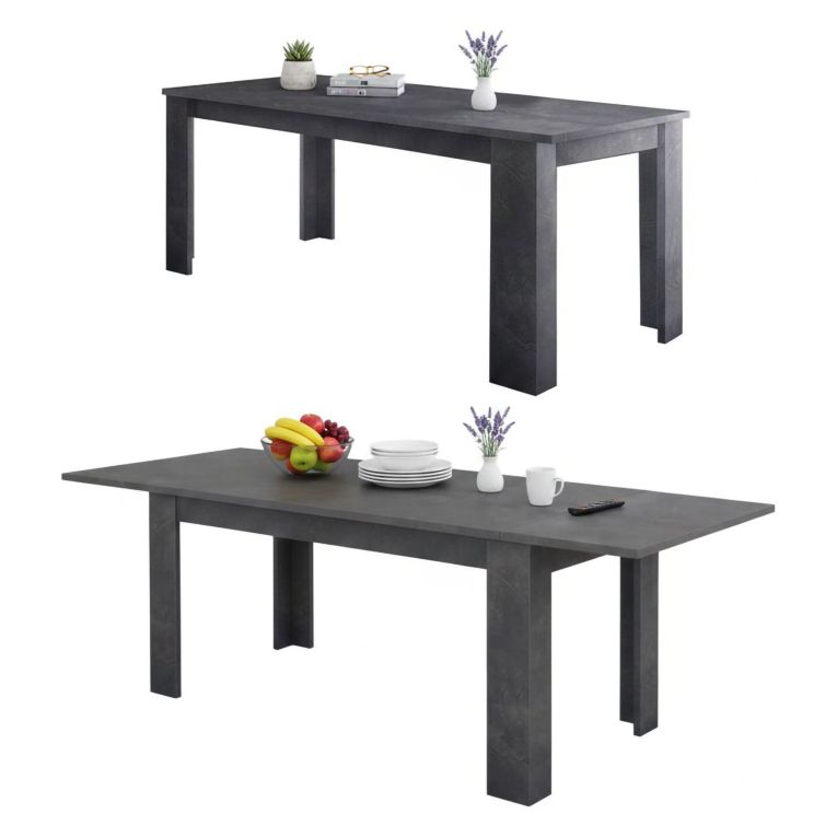 Tavolo allungabile 8-10 posti 140-190x90cm ardesia - Arizon