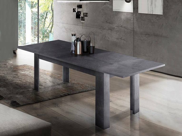 Tavolo allungabile 8-10 posti 140-190x90cm ardesia - Arizon