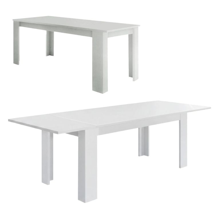 Tavolo allungabile 8-10 posti 140-190x90cm bianco anticato - Arizon