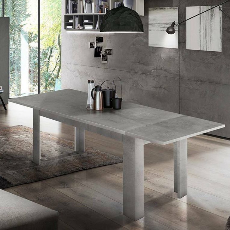 Tavolo allungabile 8-10 posti 140-190x90cm cemento - Arizon