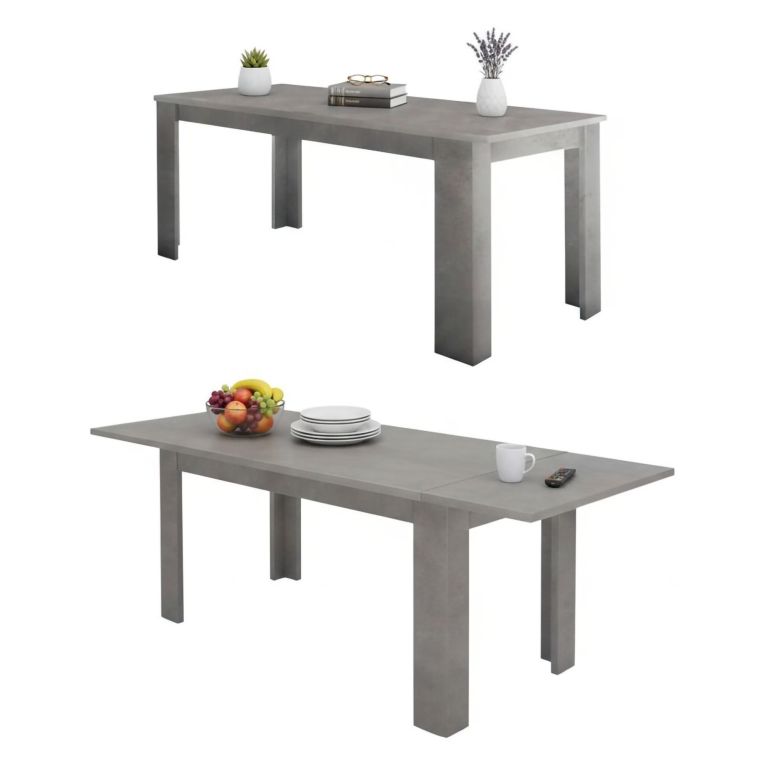 Tavolo allungabile 8-10 posti 140-190x90cm cemento - Arizon