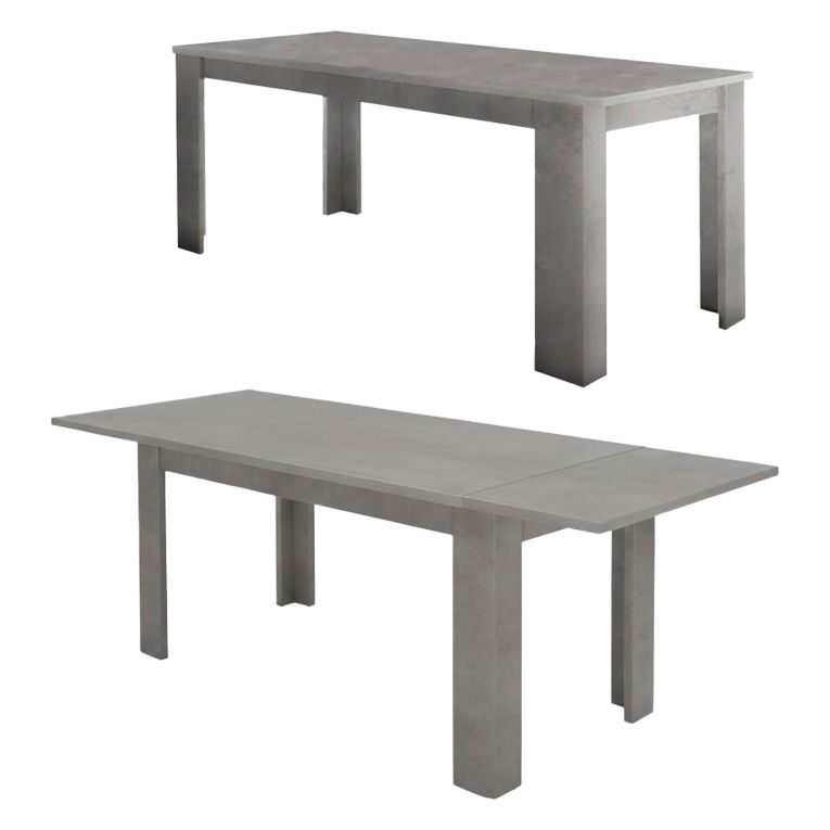 Tavolo allungabile 8-10 posti 140-190x90cm cemento - Arizon