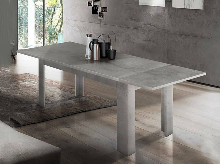 Tavolo allungabile 8-10 posti 140-190x90cm cemento - Arizon