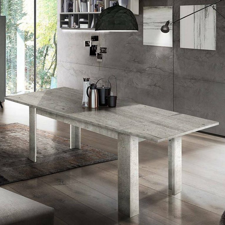 Tavolo allungabile 8-10 posti 140-190x90cm grigio - Arizon