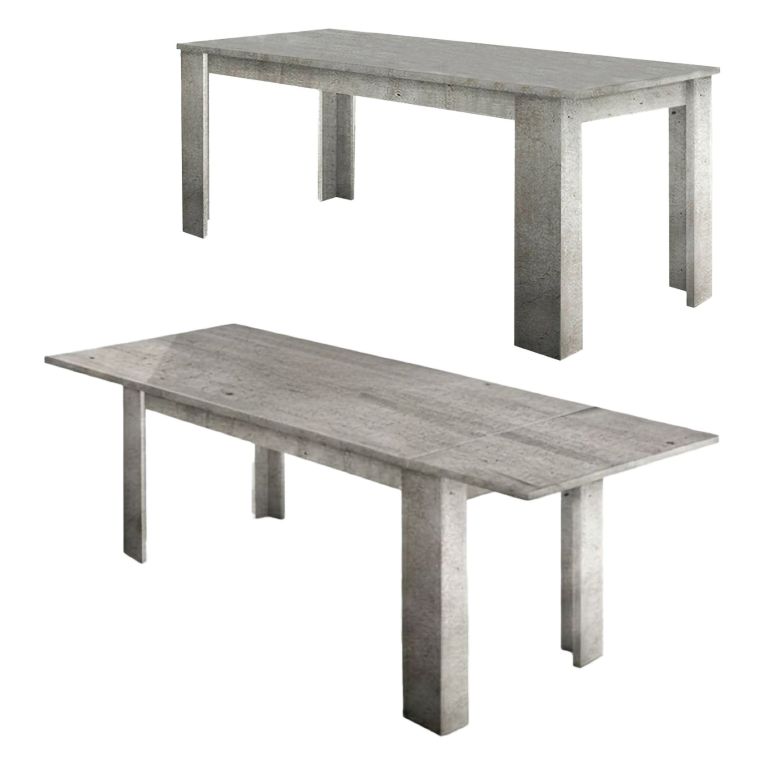 Tavolo allungabile 8-10 posti 140-190x90cm grigio - Arizon