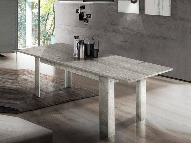 Tavolo allungabile 8-10 posti 140-190x90cm grigio - Arizon