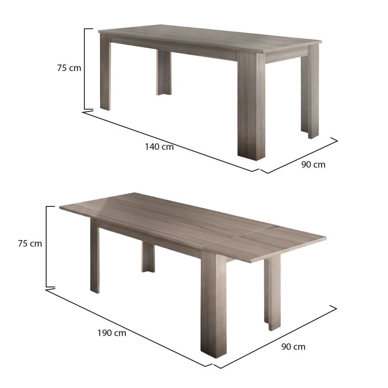 Tavolo allungabile 8-10 posti 140-190x90cm rovere - Arizon