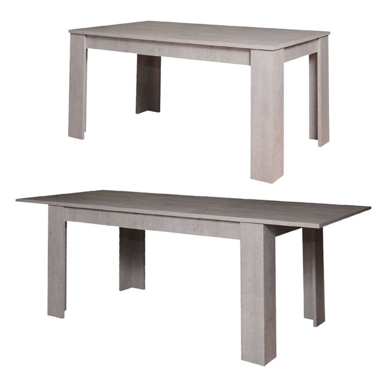 Tavolo allungabile 8-10 posti 160-220x88cm cemento - Artino