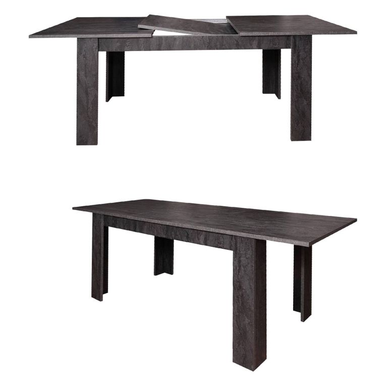 Tavolo allungabile 8-10 posti 160-220x88cm grigio - Artino