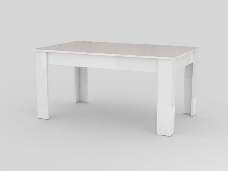 Tavolo allungabile 8-12 posti 160-210x90cm bianco anticato -Agenore