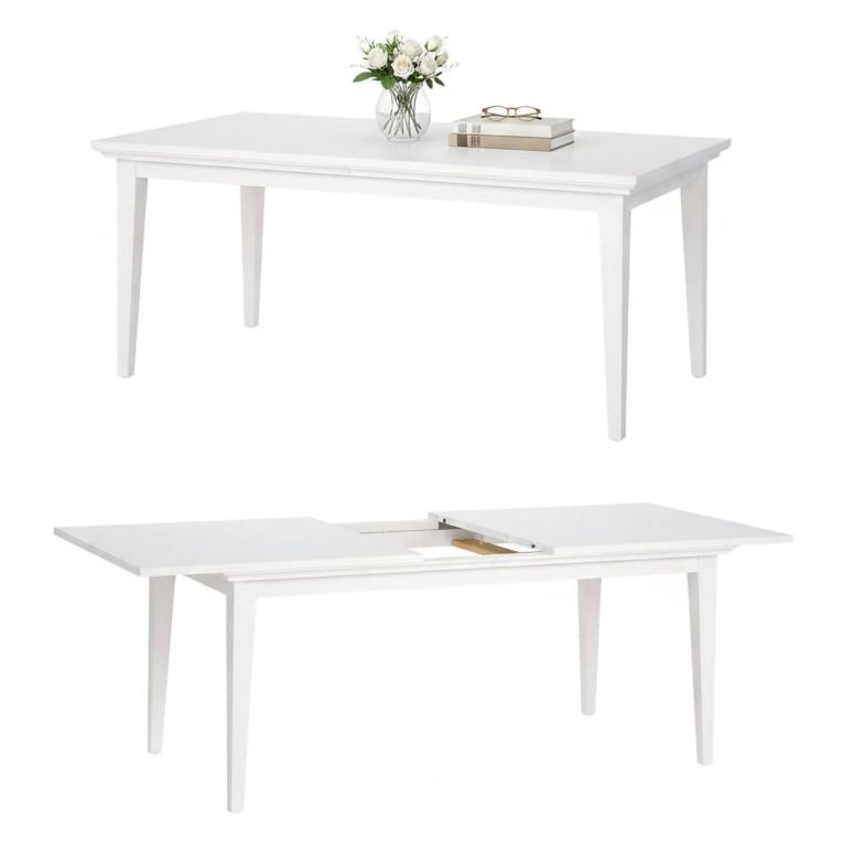 Tavolo allungabile 8-12 posti 180x95cm bianco - Arvier