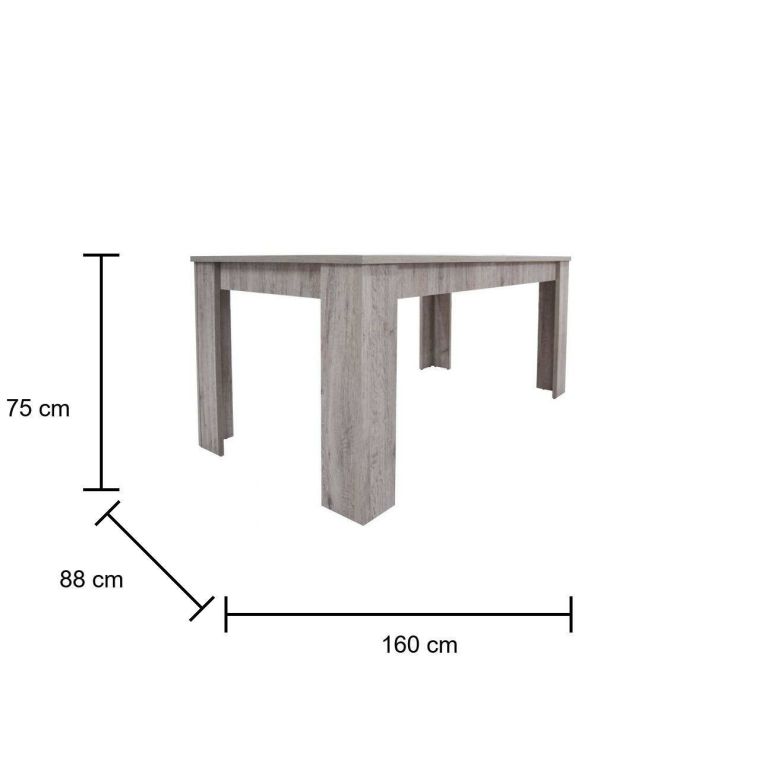 Tavolo allungabile Albatera, Consolle allungabile, Tavolo da pranzo allungabile, Consolle estensibile da cucina, 160-220x88h75 cm, Rovere