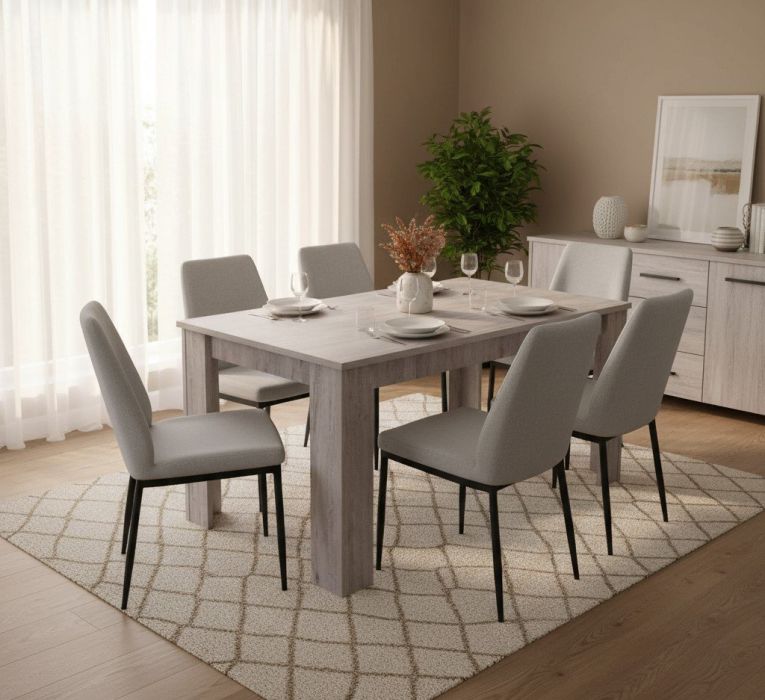 Tavolo allungabile Albatera, Consolle allungabile, Tavolo da pranzo allungabile, Consolle estensibile da cucina, 160-220x88h75 cm, Rovere