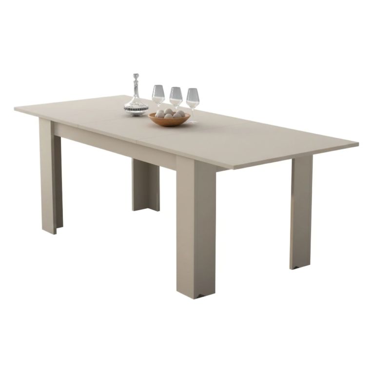 Tavolo Allungabile Beige Allungabile Meccanismo Estensione Allunga Centrale 200x90x75h cm, Lunghezza Massima 200 cm - Marene