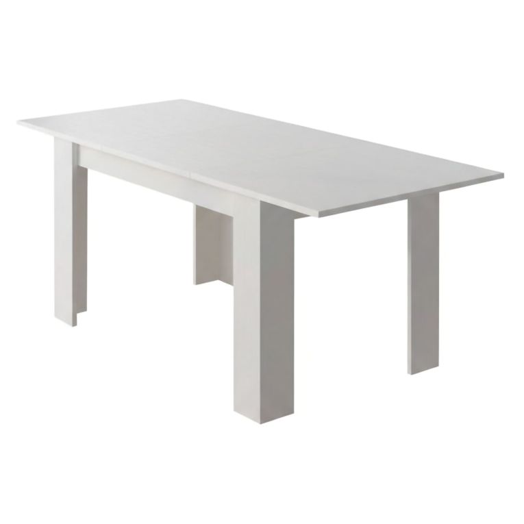 Tavolo Allungabile Bianco Allungabile Meccanismo Estensione Allunga Centrale 200x90x75h cm, Lunghezza Massima 200 cm - Marene