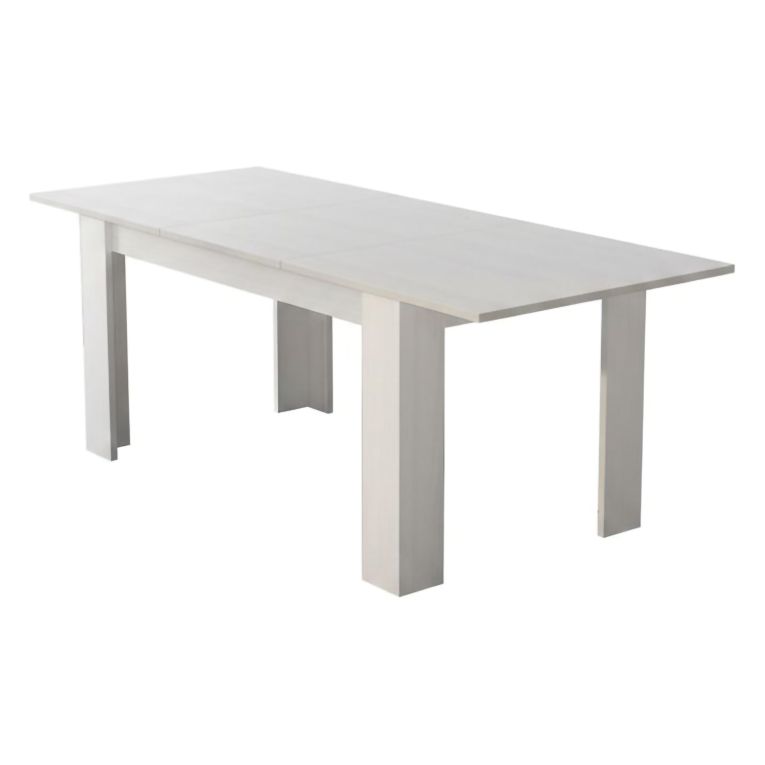 Tavolo Allungabile Bianco Allungabile Meccanismo Estensione Allunga Centrale 220x90x75h cm, Lunghezza Massima 220 cm - Campora