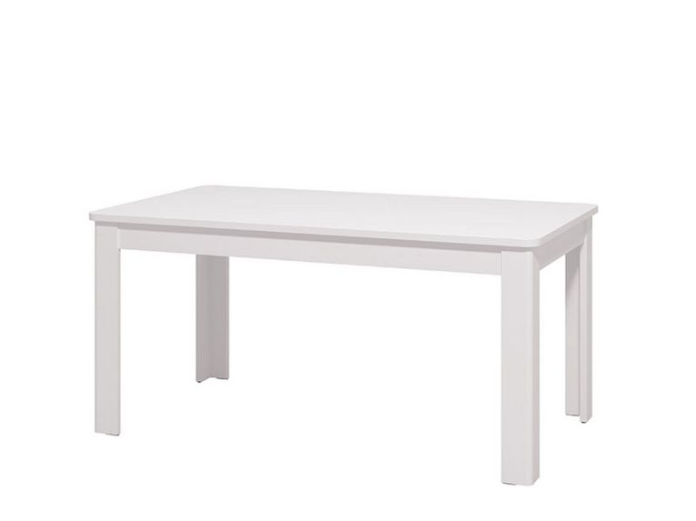 Tavolo Allungabile Bianco Lucido 8 Posti Allungabile 160x90.5x76.5h cm, - Colosimi