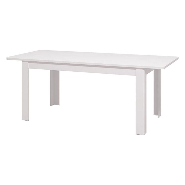 Tavolo Allungabile Bianco Lucido 8 Posti Allungabile 160x90.5x76.5h cm, - Colosimi