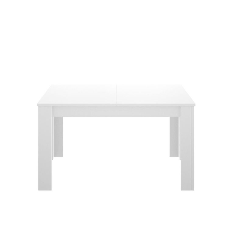 Tavolo Allungabile Bianco Lucido 8 Posti Allungabile 190x90x77h cm, Meccanismo Estensione Allunga Centrale - Dencio