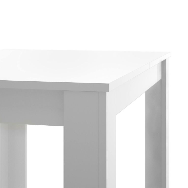 Tavolo Allungabile Bianco Lucido 8 Posti Allungabile 190x90x77h cm, Meccanismo Estensione Allunga Centrale - Dencio