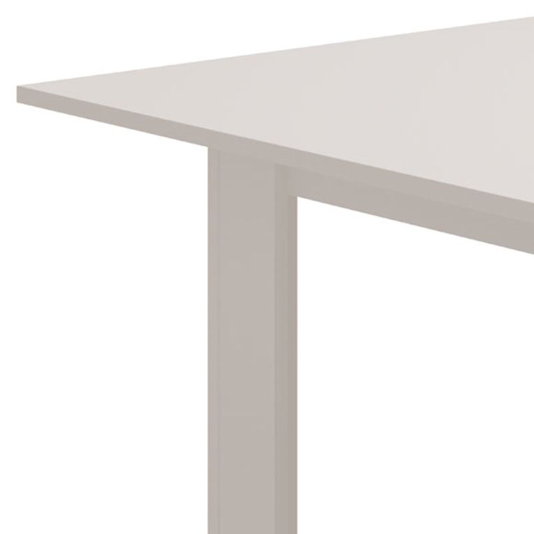 Tavolo Allungabile Bianco Opaco 8 Posti Allungabile 120x80x76h cm, Meccanismo Estensione Allunga Centrale - Marudo