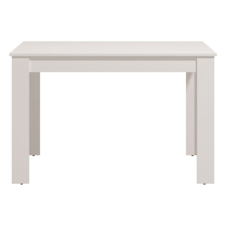 Tavolo Allungabile Bianco Opaco 8 Posti Allungabile 120x80x76h cm, Meccanismo Estensione Allunga Centrale - Marudo
