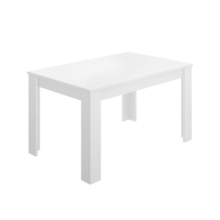 Tavolo allungabile Caladora, Consolle estensibile multiposizione, Tavolo da pranzo con allunga, 140-190x90h77 cm, Bianco