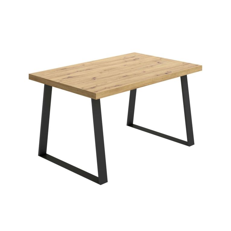 Tavolo allungabile Canale, Consolle da pranzo multiuso, Tavolo rettangolare da cucina o sala da pranzo, 160x90h75 cm, Rovere Nodi