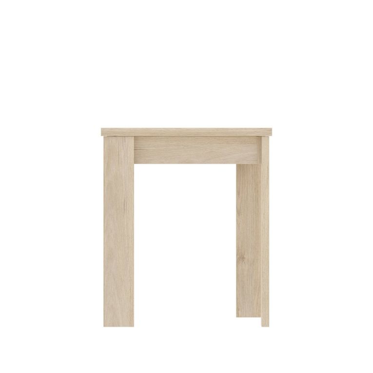 Tavolo allungabile Comer, Consolle estensibile multiposizione,Tavolo consolle ausiliare pieghevole, 79-134x67h79 cm, Rovere