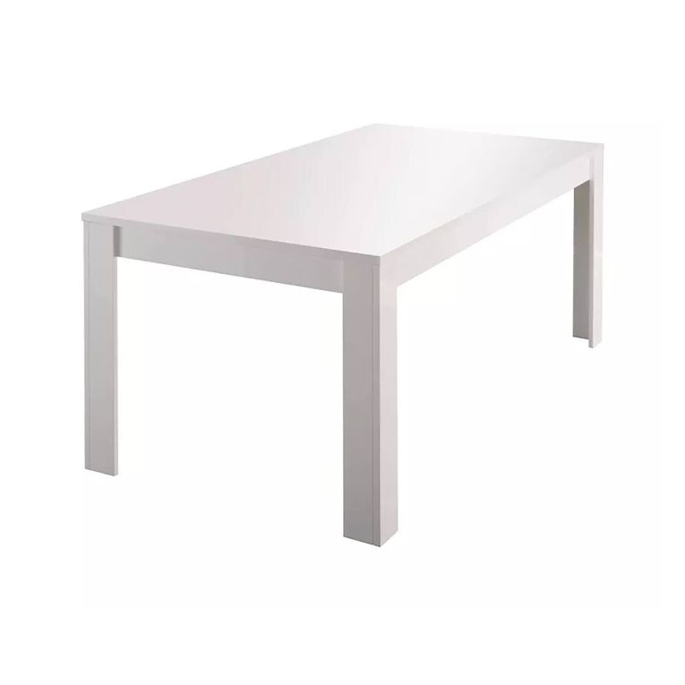 Tavolo allungabile Corbara, Consolle con allunghe, Tavolo da pranzo, Ripiano estensibile da cucina, Made in Italy, 137x90 h79 cm, Bianco lucido