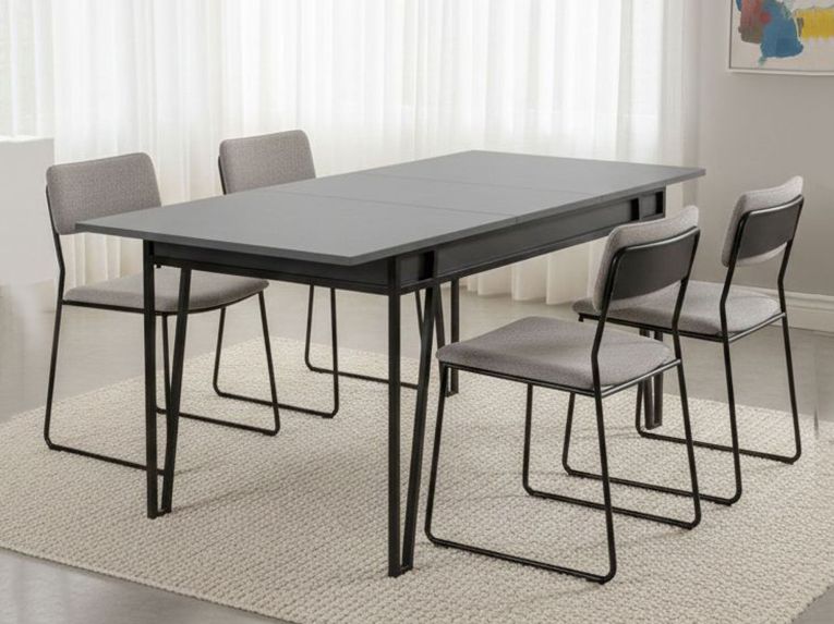 Tavolo allungabile elegante 6-8 posti 170x80cm antracite - Terralba