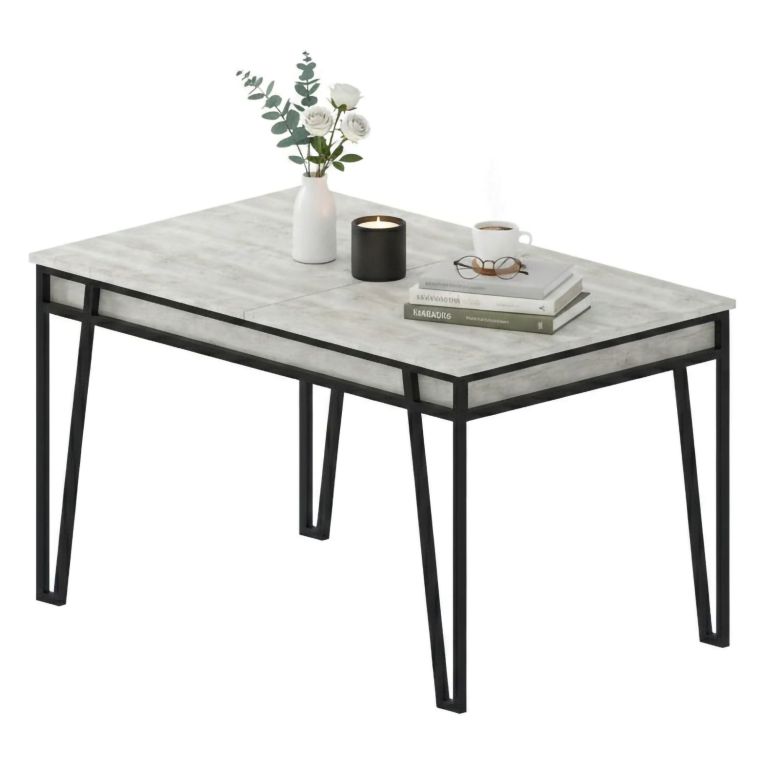 Tavolo allungabile elegante 6-8 posti 170x80cm bianco - Terralba