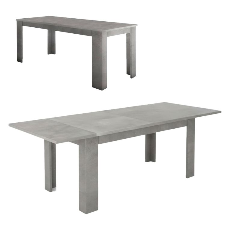 Tavolo allungabile grande 8-12 posti 160-210x90cm grigio - Agenore