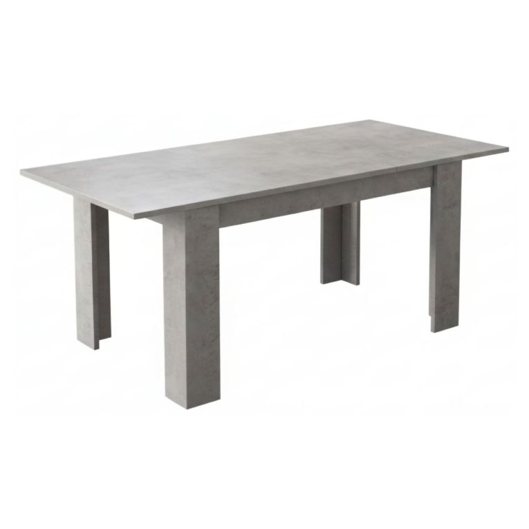 Tavolo Allungabile Grigio Cemento Allungabile Meccanismo Estensione Allunga Centrale 200x90x75h cm, Lunghezza Massima 200 cm - Marene