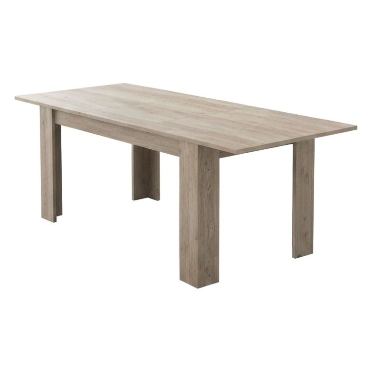Tavolo Allungabile Grigio Rovere Grigio Allungabile Meccanismo Estensione Allunga Centrale 220x90x75h cm, Lunghezza Massima 220 cm - Campora