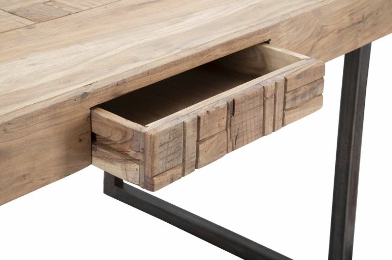 Tavolo allungabile Hadid, 160x90 h77 cm, Marrone e Nero