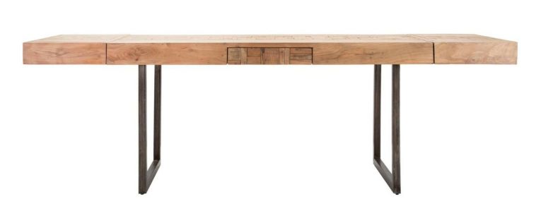 Tavolo allungabile Hadid, 160x90 h77 cm, Marrone e Nero