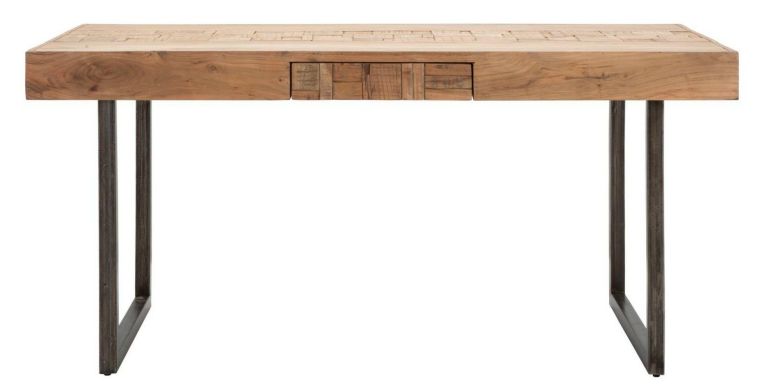 Tavolo allungabile Hadid, 160x90 h77 cm, Marrone e Nero