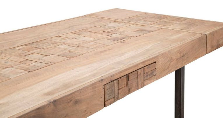 Tavolo allungabile Hadid, 160x90 h77 cm, Marrone e Nero