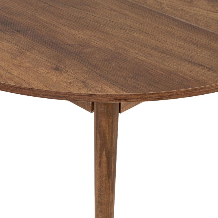 Tavolo Allungabile Marrone Noce 6 Posti Allungabile 100x100x75h cm, Meccanismo Estensione Allunga Centrale - Bee