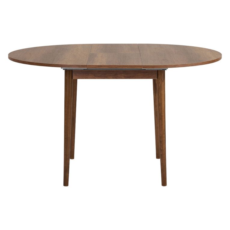 Tavolo Allungabile Marrone Noce 6 Posti Allungabile 100x100x75h cm, Meccanismo Estensione Allunga Centrale - Bee