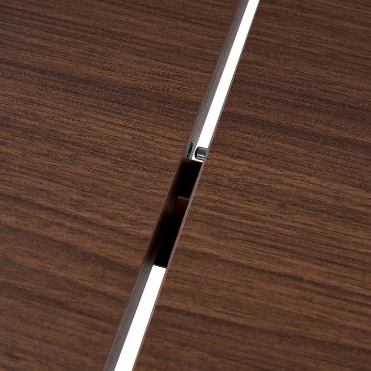 Tavolo Allungabile Marrone Noce 6 Posti Allungabile 160x90x75h cm, Meccanismo Estensione Allunga Centrale - Noba
