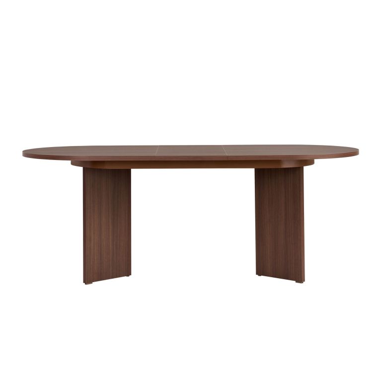Tavolo Allungabile Marrone Noce 6 Posti Allungabile 160x90x75h cm, Meccanismo Estensione Allunga Centrale - Noba