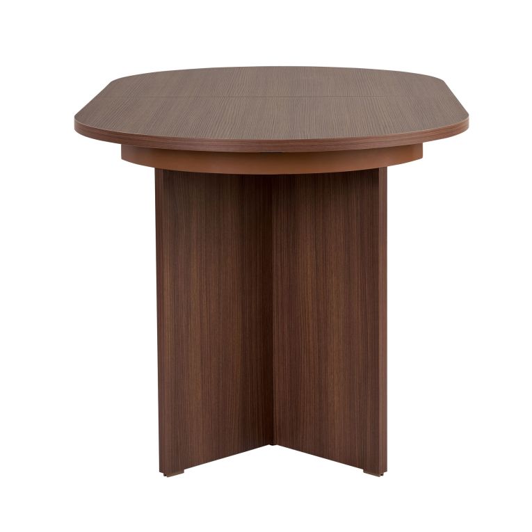 Tavolo Allungabile Marrone Noce 6 Posti Allungabile 160x90x75h cm, Meccanismo Estensione Allunga Centrale - Noba