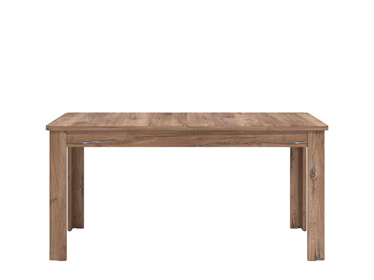 Tavolo Allungabile Marrone Noce 8 Posti Allungabile 160x91x77h cm, Effetto Invecchiato - Colosimi